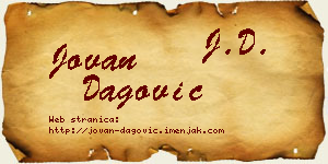 Jovan Dagović vizit kartica